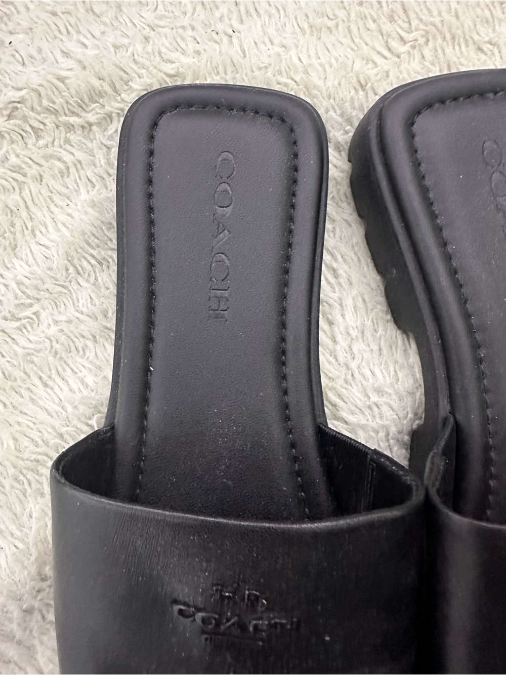 Coach Black Slide Sandals. size 6.5B - Picture 3 of 4